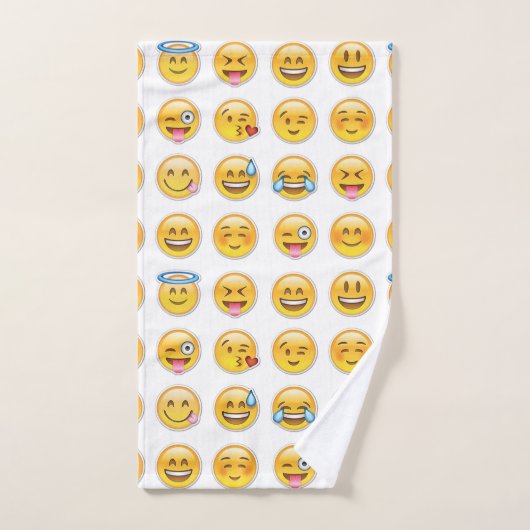 16 gemengde emojis bad handdoek (Handdoek)