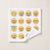 16 gemengde emojis bad handdoek (Wasdoekje)