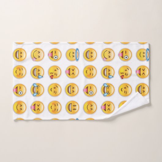 16 gemengde emojis bad handdoek (Handdoek)