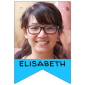 16 gepersonaliseerde foto's en namen voor klasse o vlaggetjes (Eerste vlag)