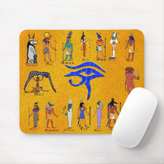 16 goden muismat (Met muis)