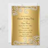 16 Gold Bow- en Sparkle Diamond-aankondigingen Kaart (Achterkant)