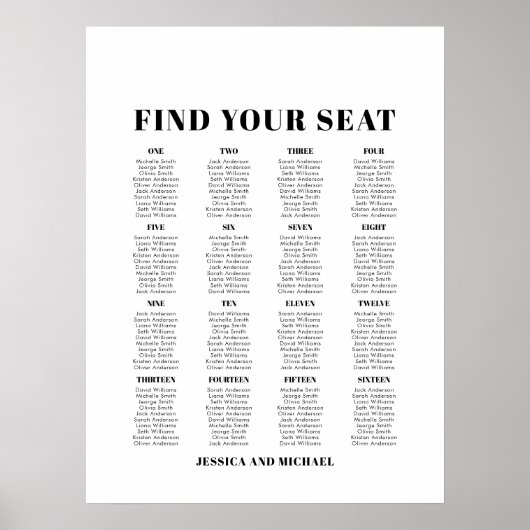 16 Grafiek voor grote weddenschappen op tafel Poster (Voorkant)