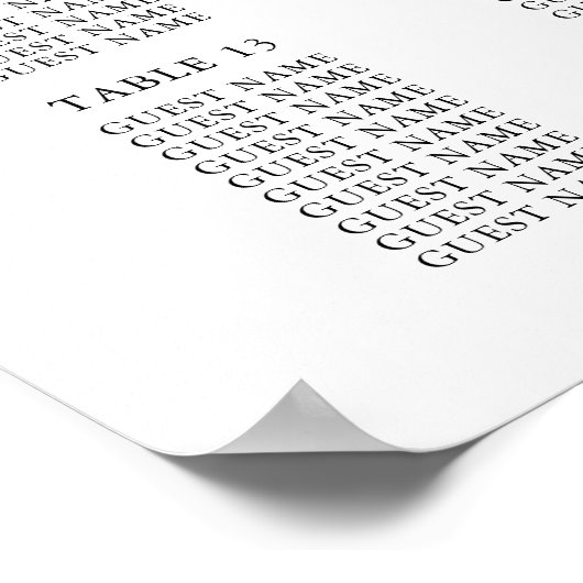 16 Grafiek voor grote weddenschappen op tafel Poster (Hoek)