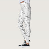 16.	 Grunge dierlijke zwarte en witte inktvlek Leggings (Links)