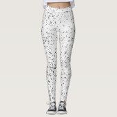 16.	 Grunge dierlijke zwarte en witte inktvlek Leggings (Voorkant)
