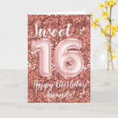 16 Happy Birthday Custom Roos Gold Kaart (Gele Bloem)