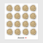 16 Huwelijksenvelop Nepgouden waszegel  Sticker (Vel)