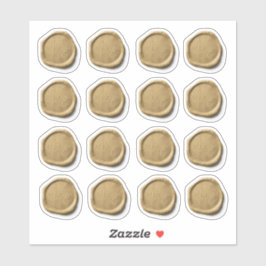 16 Huwelijksenvelop Nepgouden waszegel  Sticker