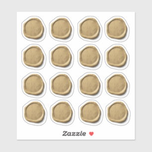 16 Huwelijksenvelop Nepgouden waszegel  Sticker