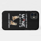 16 Ik wil gewoon wijn Drinken en mijn Duits aaien  Case-Mate iPhone Case (Achterkant (horizontaal))