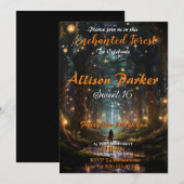 16 Invitaties in het bos Kaart (Voorkant / Achterkant)