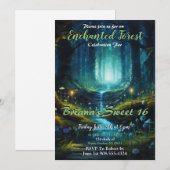16 Invitaties in het bos Kaart (Voorkant / Achterkant)