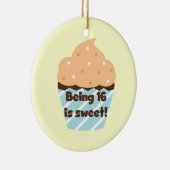 16 is Sweet Birthday T shirten en Gifts Keramisch Ornament (Rechts)