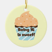 16 is Sweet Birthday T shirten en Gifts Keramisch Ornament (Voorkant)