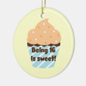 16 is Sweet Birthday T shirten en Gifts Keramisch Ornament (Links)