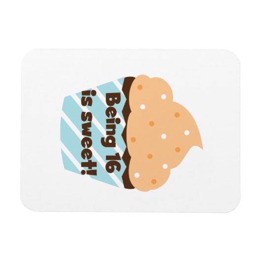 16 is Sweet Birthday T shirten en Gifts Magneet (Horizontaal)