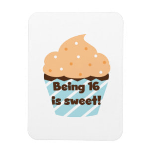 16 is Sweet Birthday T shirten en Gifts Magneet