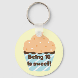 16 is Sweet Birthday T shirten en Gifts Sleutelhanger