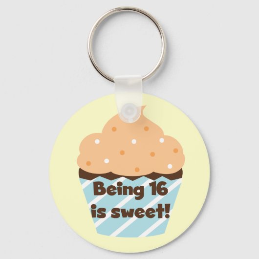16 is Sweet Birthday T shirten en Gifts Sleutelhanger (Voorkant)