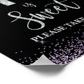 16 is Sweet Gelieve een Treat Birthday-teken te ne Poster (Hoek)