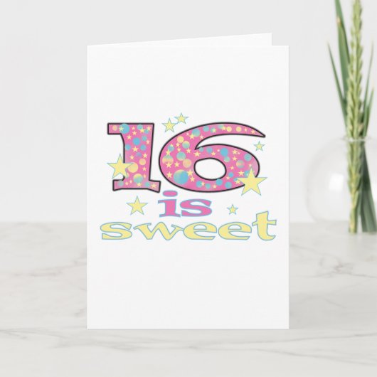 16 is Sweet Kaart (Voorkant)