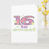 16 is Sweet Kaart (Gele Bloem)