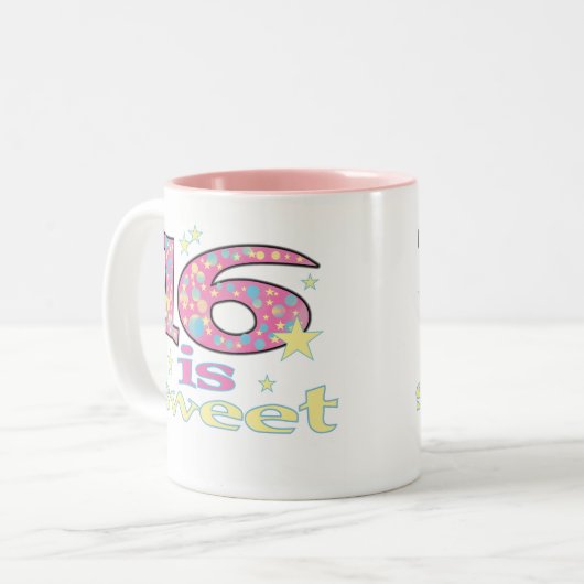 16 is Sweet Tweekleurige Koffiemok (Voorkant links)