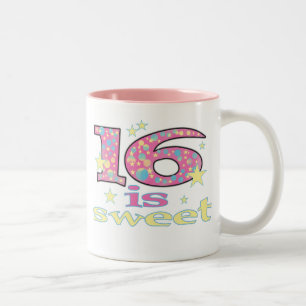 16 is Sweet Tweekleurige Koffiemok