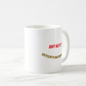 16 Jaar CUSTOM NAAM AA Munt Glitters Koffiemok (Voorkant rechts)
