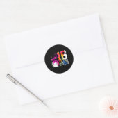 16 jaar Geweldige bowling 16e verjaardag Ronde Sticker (Envelop)