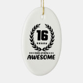 16 jaar Geweldige Keramisch Ornament (Rechts)