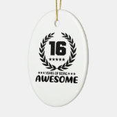 16 jaar Geweldige Keramisch Ornament (Links)