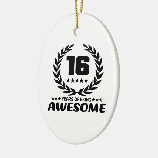 16 jaar Geweldige Keramisch Ornament (Links)