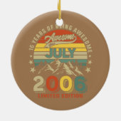 16 jaar Geweldige sinds juli 2006 Keramisch Ornament (Achterkant)