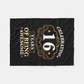 16 jaar Geweldige vieren Fleece Deken (Voorkant (Horizontaal))