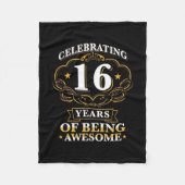 16 jaar Geweldige vieren Fleece Deken (Voorkant)
