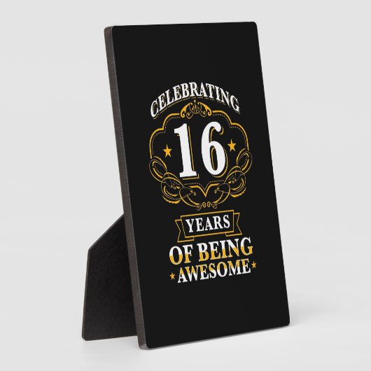 16 jaar Geweldige vieren Fotoplaat (Zijkant)