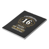 16 jaar Geweldige vieren Notitieblok (Linkerzijde)