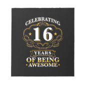 16 jaar Geweldige vieren Notitieblok (Voorkant)