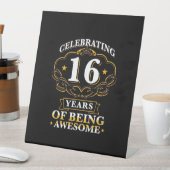 16 jaar Geweldige vieren Reclamebord Met Voetstuk (Insitu)