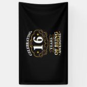 16 jaar Geweldige vieren Spandoek (Verticaal)