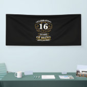 16 jaar Geweldige vieren Spandoek (Beurs)