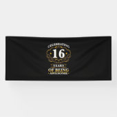 16 jaar Geweldige vieren Spandoek (Horizontaal)