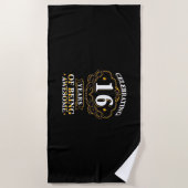 16 jaar Geweldige vieren Strandlaken (Voorkant)