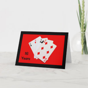16 jaar is een groot iets!  Jubileumkaart Kaart