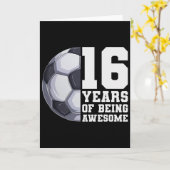 16 Jaar Jongens Voetbal Awesome 16e Verjaardag Kaart (Gele Bloem)