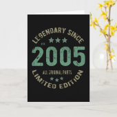 16 jaar oud bday 2005 legende sinds 16e verjaardag kaart (Gele Bloem)