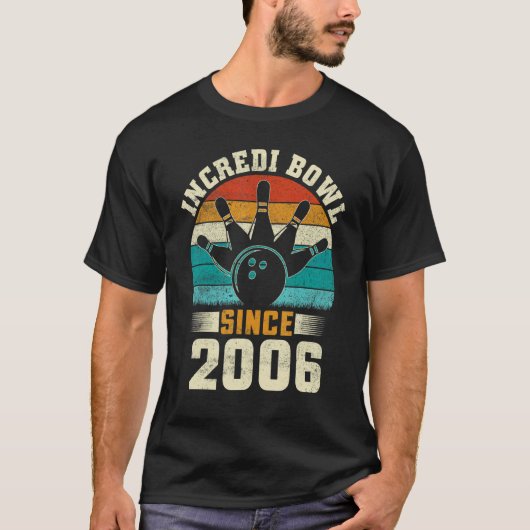 16 Jaar Oud Bowler Bowling 2006 16de Verjaardag T-shirt (Voorkant)