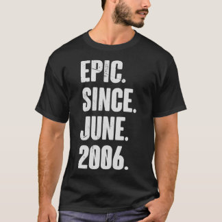 16 jaar oud cadeau 16e verjaardag epic sinds 20 ju t-shirt